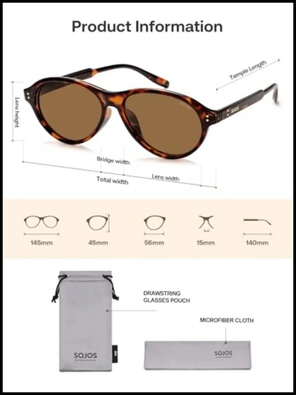 Retro Aviator Polarized Sunglasses UV Protection Driving Hiking Yoga